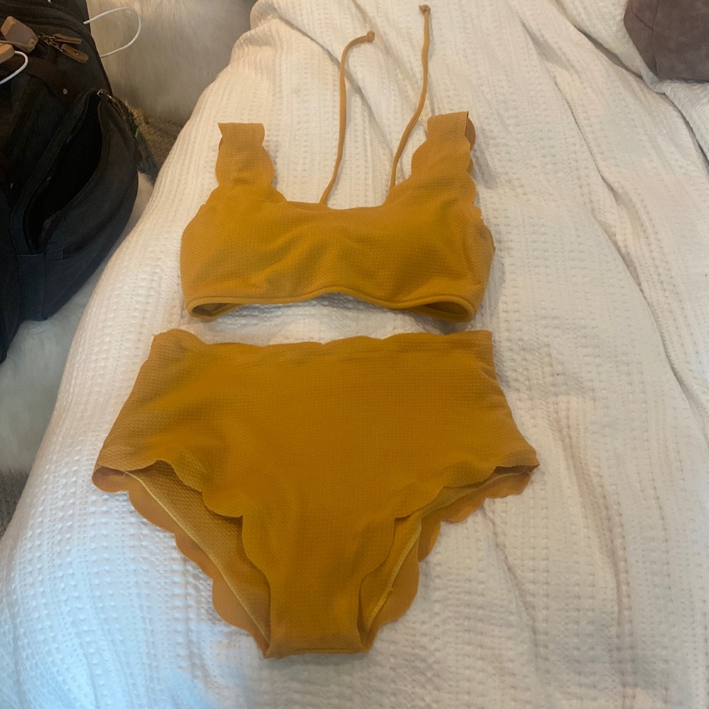 Yellow Scalloped Swimsuit (Brand new!)